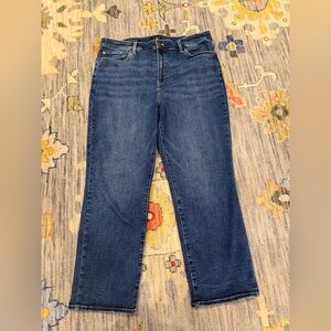 Talbots Women's Modern Ankle Jeans Blue High Rise Denim Blue Size 16